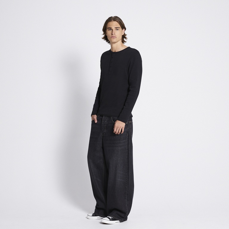 Rib knit long sleeve tee "Zane"
